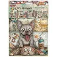  Stamperia Furry Friends 2 – Furry Friends 2 A6 Mini rizspapír válogatás rizspapír – A6 (10,5 × 14,8 cm), 8 db