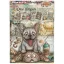 Stamperia Furry Friends 2 – Furry Friends 2 A6 Mini rizspapír válogatás rizspapír – A6 (10,5 × 14,8 cm), 8 db