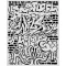Stamperia Furry Friends 2 – Graffiti vastag stencil – 20 × 25 cm