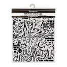 Stamperia Furry Friends 2 – Graffiti vastag stencil – 20 × 25 cm