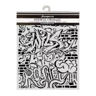   Stamperia Furry Friends 2 – Graffiti vastag stencil – 20 × 25 cm