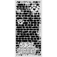   Stamperia Furry Friends 2 – Vagány téglafal vastag stencil – 12 × 25 cm