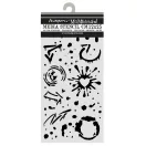 Stamperia Furry Friends 2 – Tintafröccsenések vastag stencil – 12 × 25 cm
