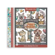   Stamperia Furry Friends 2 – nagy art journaling kreatív válogatás (1 csomag)