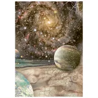   Stamperia Cosmos – Háttérminták válogatása rizspapír – A6 (10,5 × 14,8 cm), 8 db