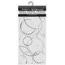 Stamperia Cosmos – Tintapályák vastag stencil – 12 × 25 cm