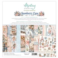   Mintay Papírkészlet 12"(30cm) – Snowberry Lane (12 lap + bónusz elemív)