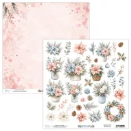   Mintay Kivágóív 12"(30cm) – Snowberry Lane Floral Paper (1 ív)