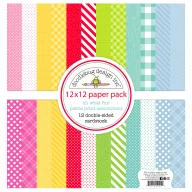   Doodlebug Design Oh What Fun – Petite Prints scrapbook papírkészlet – 12"(30,5cm)