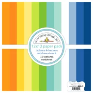   Doodlebug Design Balloons & Banners – texturált kartoncsomag – 12"(30,5cm)