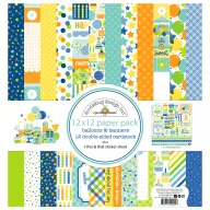   Doodlebug Design Balloons & Banners – scrapbook papírkészlet – 12"(30,5cm)