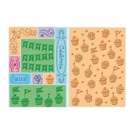   !!! Használatához szükséges a Cuttlebug All-In-One Adapter !!!  Domborító sablon , All-In-One / Cupcake -  (10 db)
