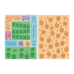   !!! Használatához szükséges a Cuttlebug All-In-One Adapter !!!  Domborító sablon , All-In-One / Cupcake -  (10 db)