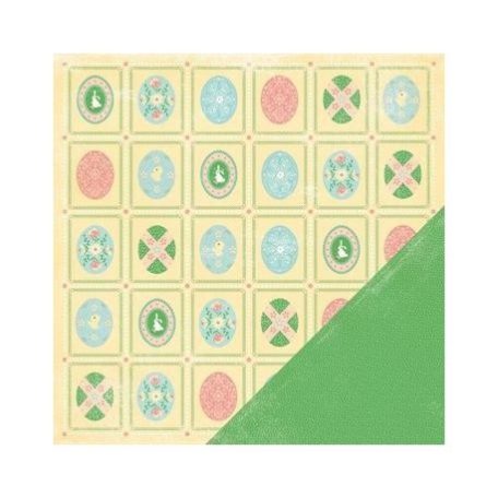 Scrapbook papír 12", Flower patch / Eggs - kétoldalas (1 lap)