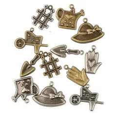 Fémdíszek , Scrapbook Basics / Kert -  (12 db)