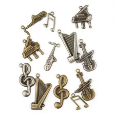 Fémdíszek , Scrapbook Basics / Zene -  (12 db)