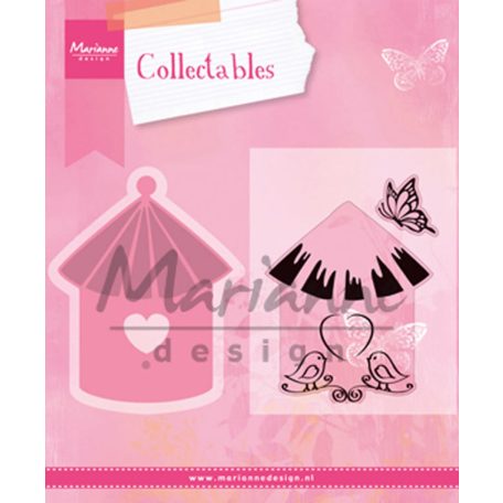 Marianne Design Vágósablon, bélyegzővel - Birdhouse birds - Collectables (1 csomag)