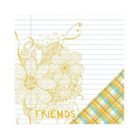 Scrapbook papír 12", Just Chillin / Doodle - kétoldalas (1 lap)