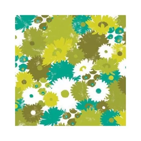 Scrapbook papír 12", Just Chillin / Floral - fényes fólia (1 lap)