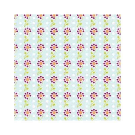 Scrapbook papír 12", Just Chillin / Glitter flower - csillámos (1 lap)