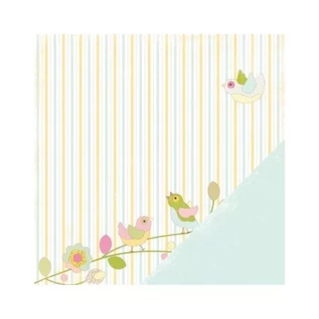 Scrapbook papír 12", Dilly Dally / Birds - kétoldalas (1 lap)