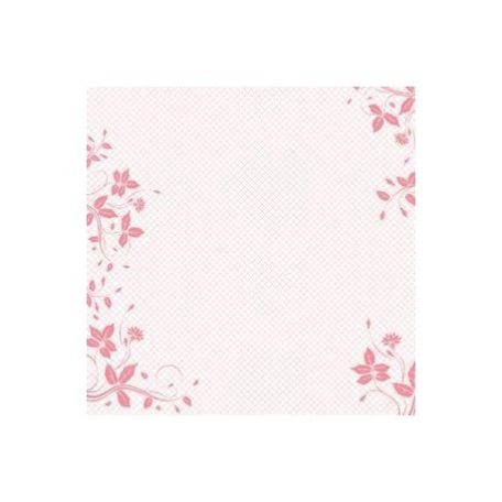 Scrapbook fólia 12", Specialty Paper / Pink border -  (1 lap)