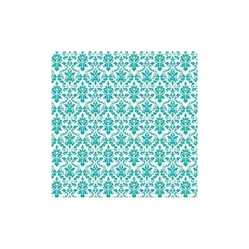 Scrapbook fólia 12", Specialty Paper / Turquoise brocade -  (1 lap)