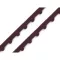 Szalag 7 mm, Ball ribbon / pom-pom - Barna (1 méter)