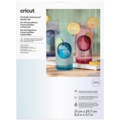   Cricut Nyomtatható vízálló matrica készlet A4  Átlátszó - Transparent - Printable Waterproof Sticker Set A4 (6 ív)