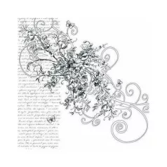   Festhető scrapbook papír 12", Paintables / Bouquet - csokor (1 lap)