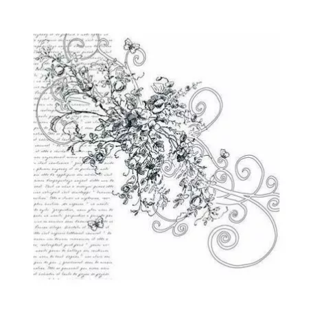 Festhető scrapbook papír 12", Paintables / Bouquet - csokor (1 lap)