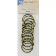   Albumkarika 43 mm, Bookbinding Rings / Antique copper - Antik (12 db)