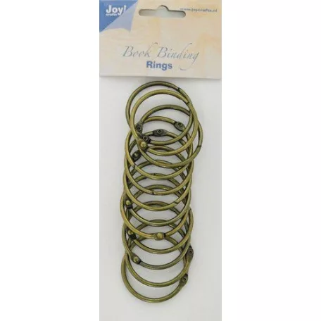 Albumkarika 43 mm, Bookbinding Rings / Antique copper - Antik (12 db)