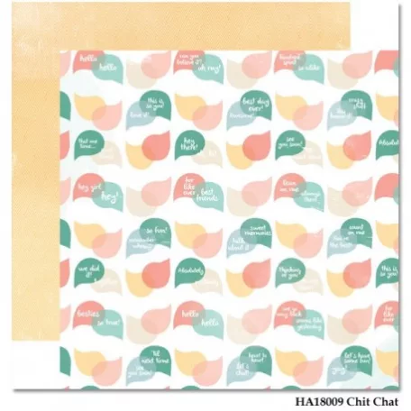 Scrapbook papír 12", Hello Again / Chit Chat (1 ív)