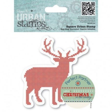 Gumibélyegző 10X10 cm, Urban Stamp / Christmas in the Country - Stag (1 db)
