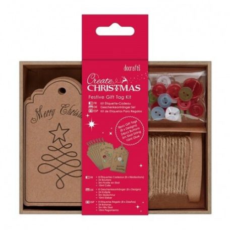 Címke készlet , Create Christmas / Festive Gift Tag Kit -  (8 db)