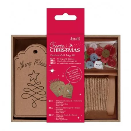 Címke készlet , Create Christmas / Festive Gift Tag Kit -  (8 db)