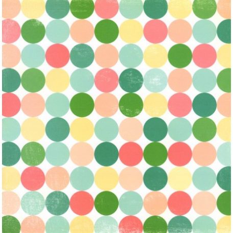 Scrapbook papír 12", Flower Patch / Dots -  (1 lap)