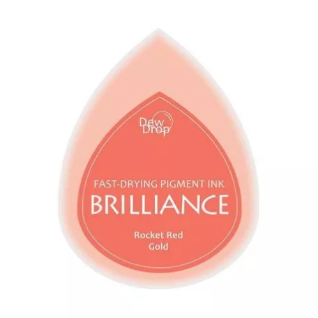 Gyöngyház bélyegzőpárna BD-96, Brilliance / Rocket Red Gold - Rakéta piros-arany (1 db)