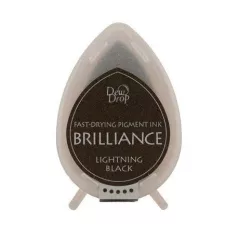   Gyöngyház bélyegzőpárna BD-95, Brilliance / Lightning Black - Fekete villám (1 db)