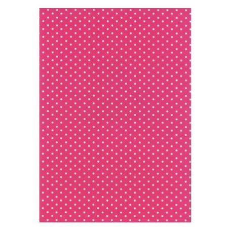 Pergamano Paper A4 - 150g, 61806 / Dots - Pink fehér pöttyös (1 ív)