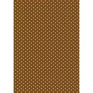   Pergamano Paper A4 - 150g, 61805 / Dots - Barna fehér pöttyös (1 ív)