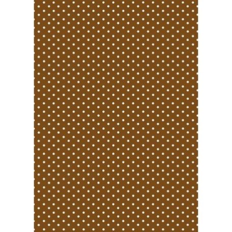 Pergamano Paper A4 - 150g, 61805 / Dots - Barna fehér pöttyös (1 ív)