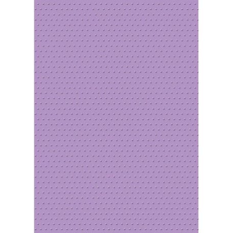 Dombornyomott Kreatív papír A4, Embossed / Swiss Dots - Violet (1 ív)