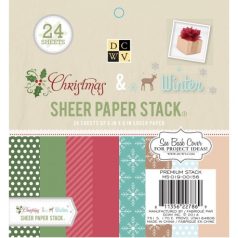   Papírkészlet 6", Christmas &Winter / Sheer Paper - Selyempapír (24 lap)