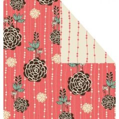   Scrapbook papír 12", Blooming retro / Raindrop sprinkles - kétoldalas (1 lap)