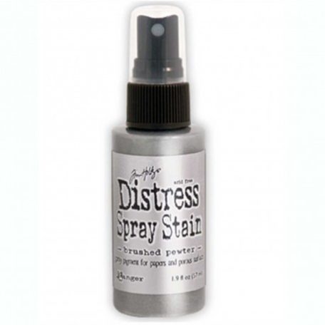 Tintaspray/Szórófejes festék , Distress Spray Stain / Tim Holtz - brushed pewter (57 ml)