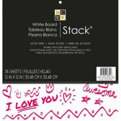   Papírkészlet 12", Paper Pad / White Board - Filctollas letörölhető fehér tábla bevonat (36 lap)