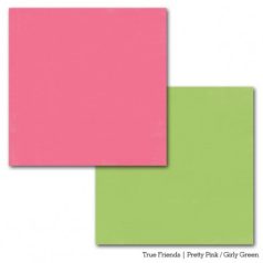   Alapkarton 12", True Friend / Pretty Pink / Girly Green - kétoldalas (1 ív)