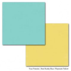   Alapkarton 12", True Friend / Best Buddy Blue / Playmate Yellow - kétoldalas (1 ív)